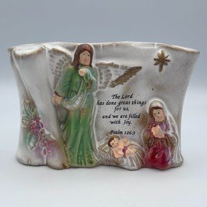 Christmas Nativity Scene Birth of Jesus Psalm 126:3 Standing Plaque Decoration